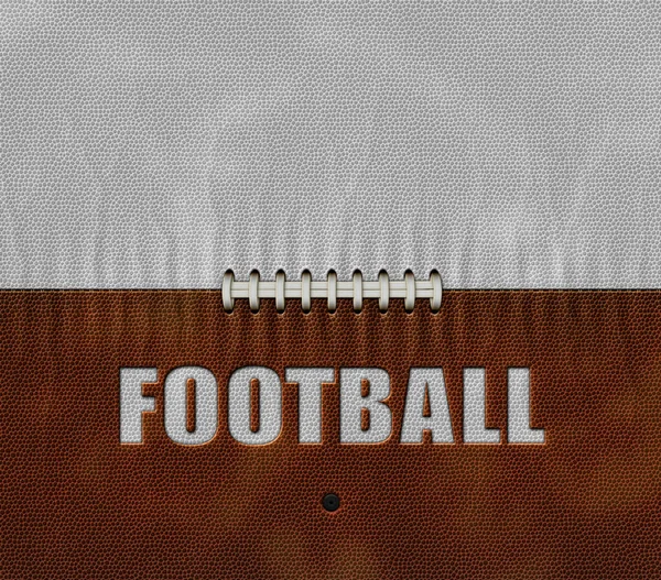 アメリカンフットボールはエンボス加工された単語のサッカーで2つの次元に平坦化された チーム名や他のコピーのためのトップスペースが含まれています — ストック写真