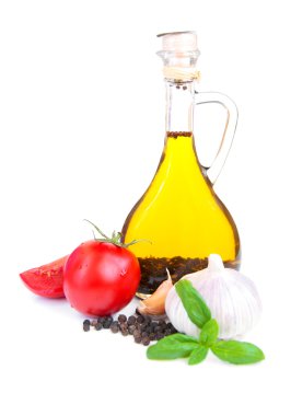 Bir şişe zeytinyağı.