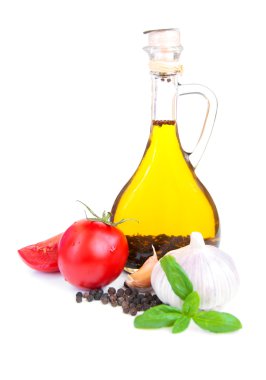 Bir şişe zeytinyağı.