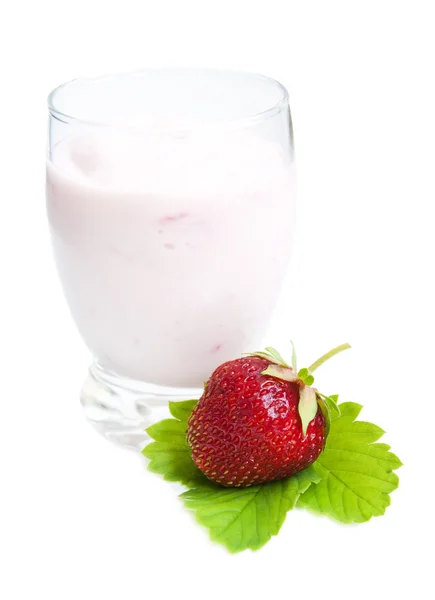 Strawberries yogurt — Stock Photo, Image