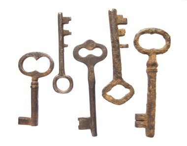 Eski anahtar beyaz izole