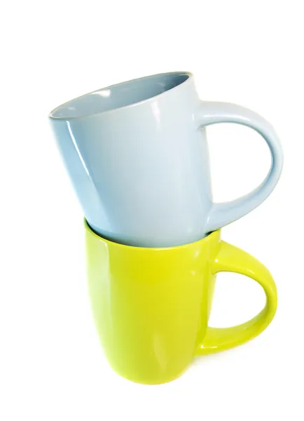 Cups on a white background — Stock Photo, Image