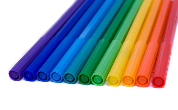 Färg fiberpennor — Stockfoto