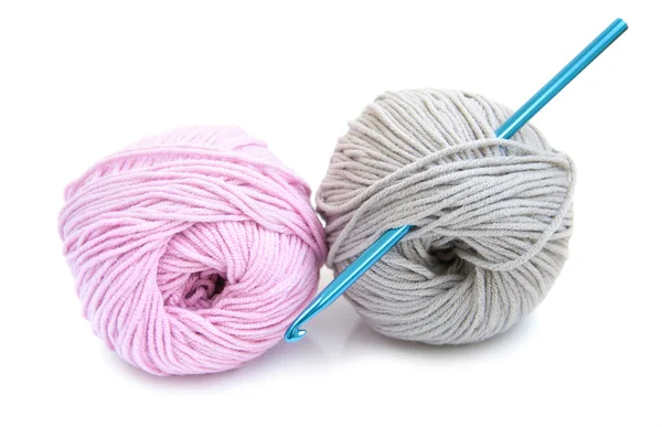 かぎ針編みのフックと糸 — ストック写真