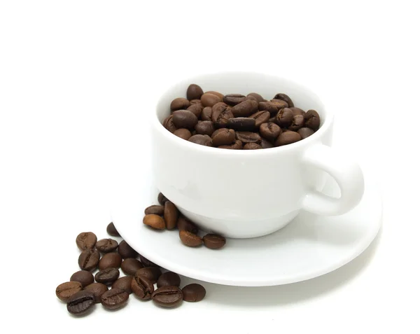 Cup of coffee and coffee grains Stock Picture