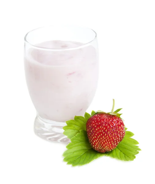 Strawberries yogurt — Stock Photo, Image