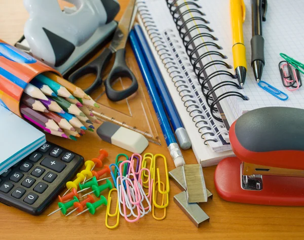 School kantoorbenodigdheden — Stockfoto