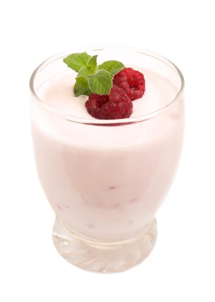 Himbeerjoghurt — Stockfoto