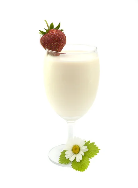 Jordbær yoghurt - Stock-foto