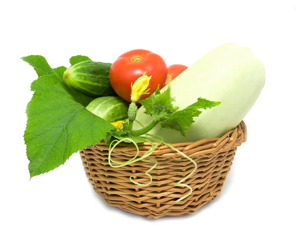 Verdure in un cesto — Foto Stock