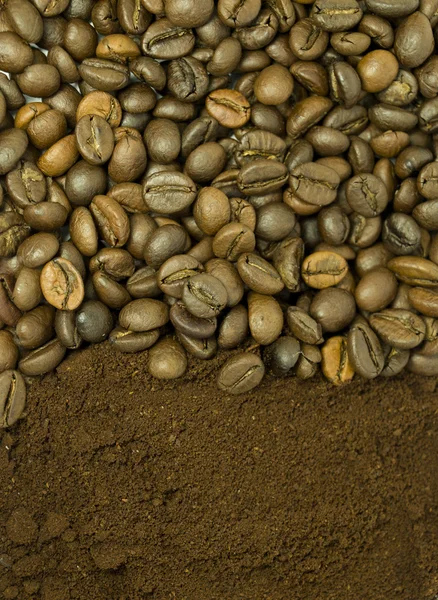 Zmielona kawa i kawa — Zdjęcie stockowe