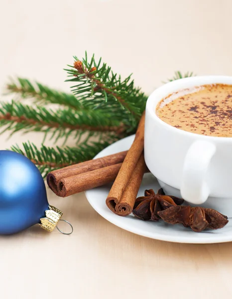 Natal cappuccino — Stok Foto