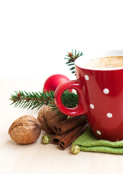 Christmas cappuccino — Stock Photo, Image