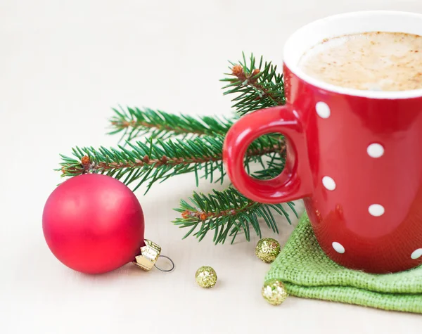 Christmas cappuccino — Stock Photo, Image