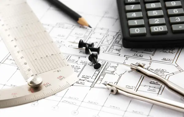 Architecture blueprints — Stock Photo, Image