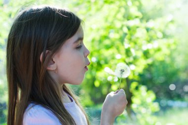 Bir karahindiba ile kız