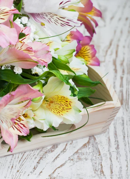 Bouquet of alstroemeria flowers — Stock Photo, Image