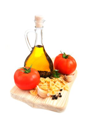 bir İtalyan yemeği için malzemeler