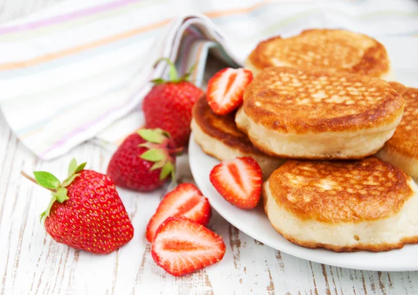 Aardbei pannenkoeken — Stockfoto