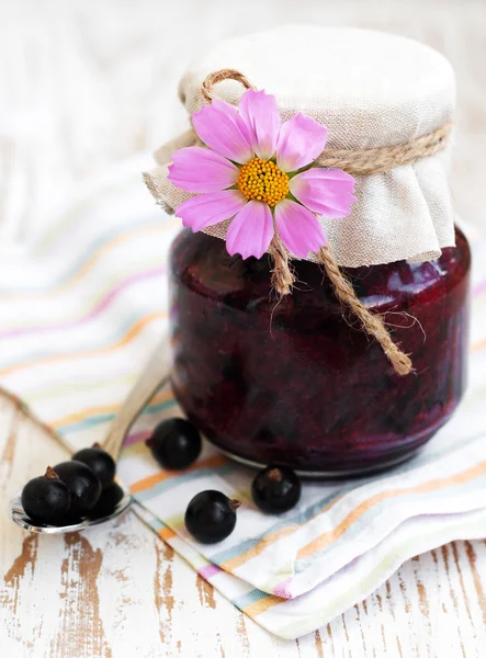 Zwarte krenten jam — Stockfoto