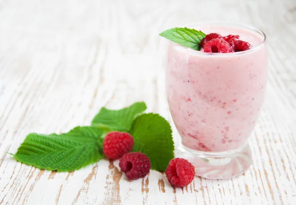 Yogurt al lampone — Foto Stock