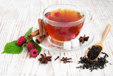 raspberry tea clipart