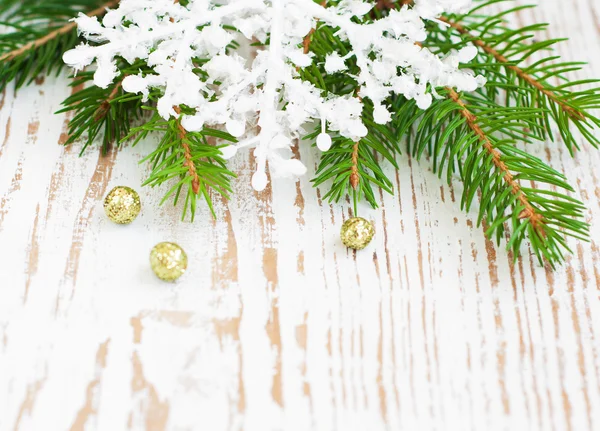 Christmas border with pine tree — Stock Photo, Image
