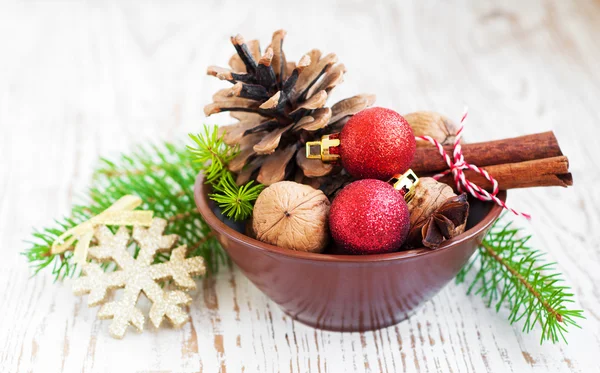 Bowl of Ornaments — Stock Photo, Image