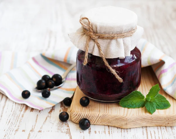 Black currants jam — Stock Photo, Image