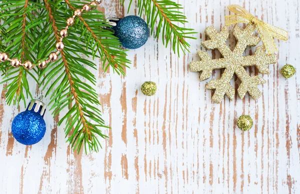Confine natalizio con pino — Foto Stock