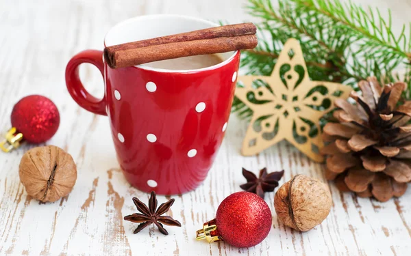 Kerstmis cappuccino — Stockfoto