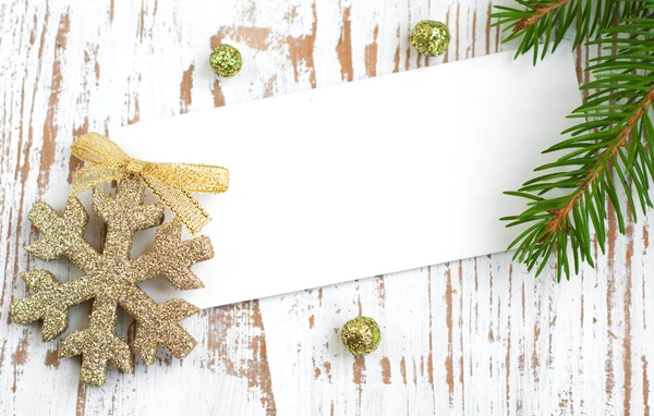 Christmas card with decorations — Stock Photo, Image