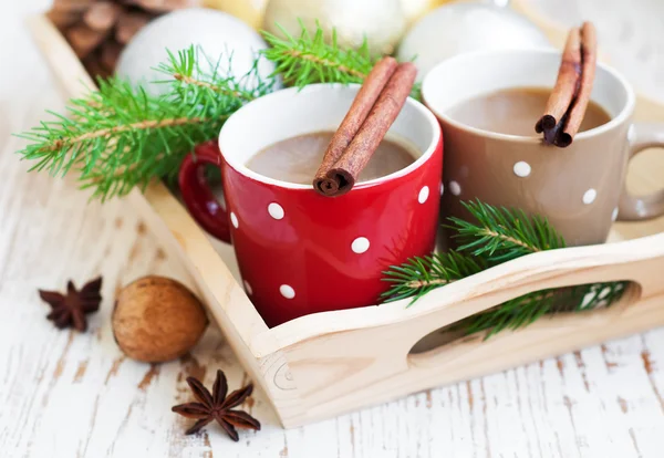 Weihnachts-Cappuccino — Stockfoto