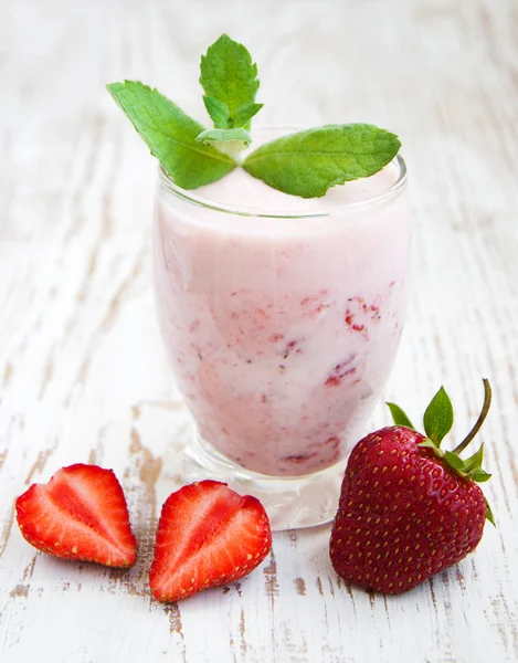 Yogurt alla fragola — Foto Stock