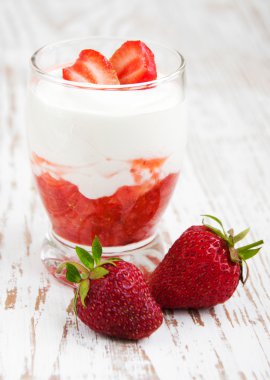 Çilekli yoğurt