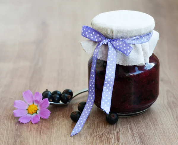 Black currants jam — Stock Photo, Image