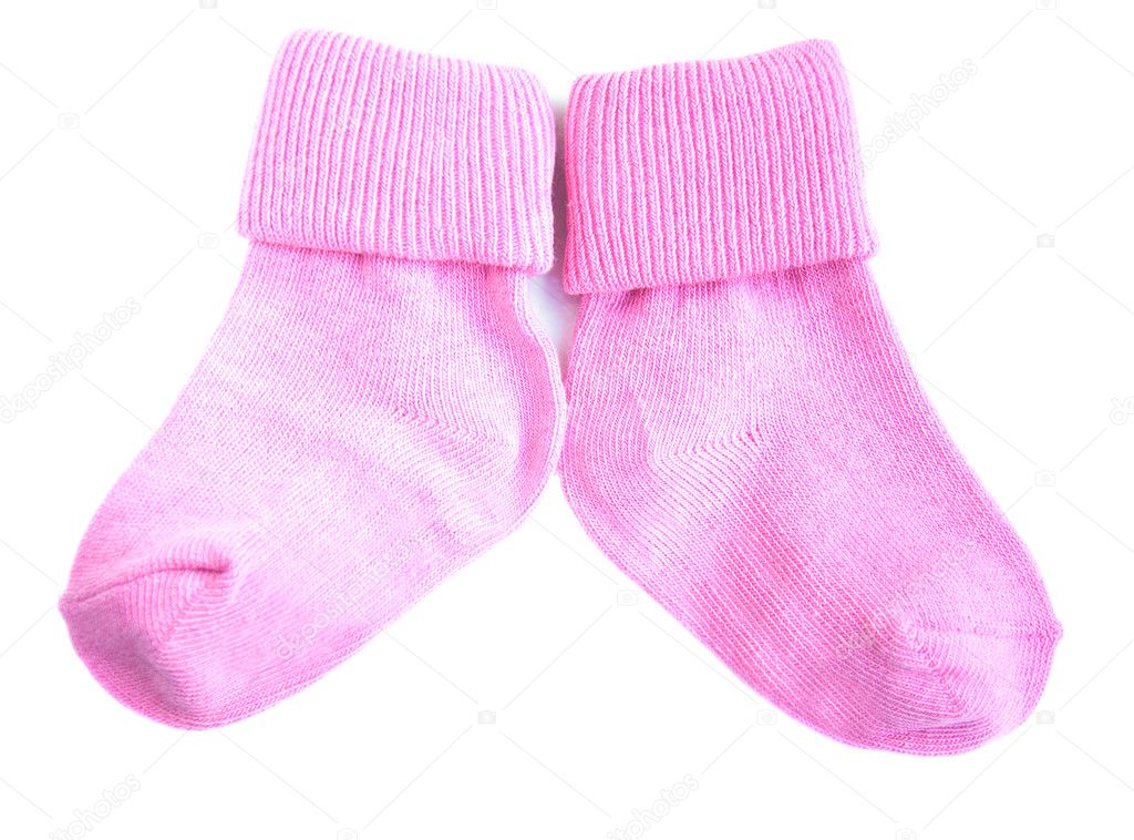 Baby socks on white