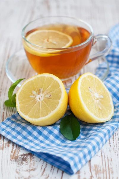 Fatia de chá e limão — Fotografia de Stock