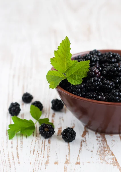 Schüssel mit Brombeeren — Stockfoto