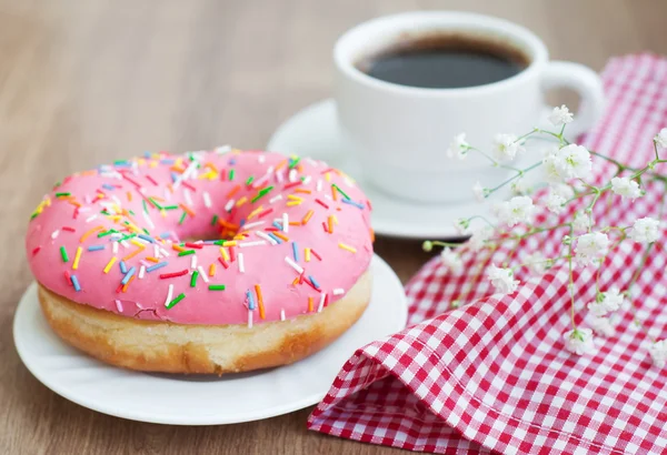 Café e donut — Fotografia de Stock