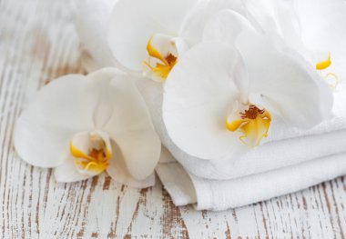 Orkide ve spa havlu