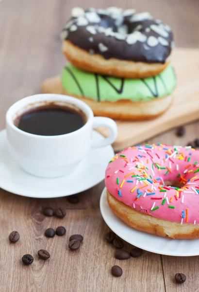 Café e donuts — Fotografia de Stock