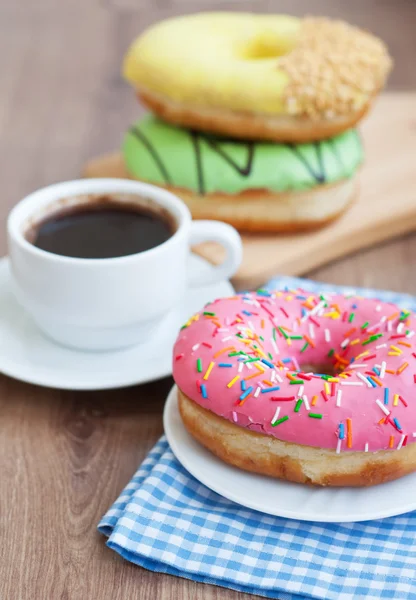 Café e donuts — Fotografia de Stock