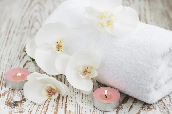 Orchideeën spa — Stockfoto