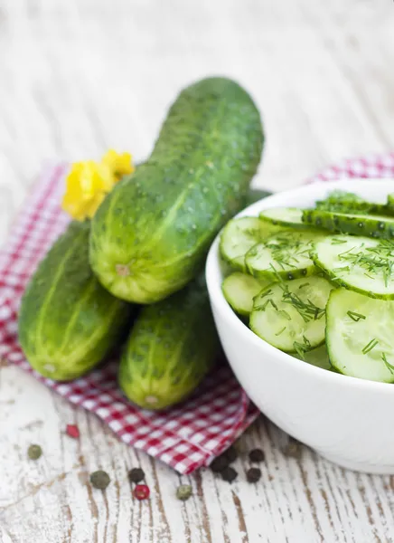 Komkommer salade — Stockfoto