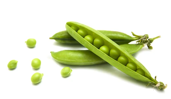 Frische grüne Erbse in der Schote — Stockfoto