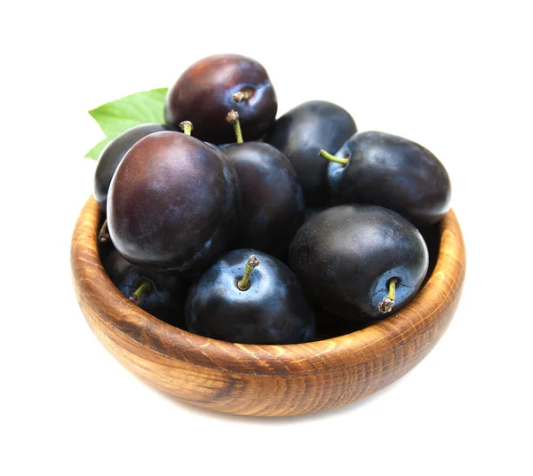 Fresh purple plums — Stock Photo, Image