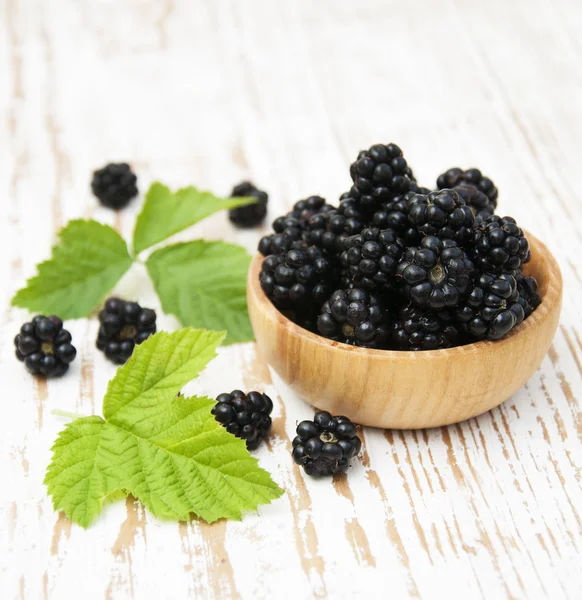 Bowl of Blackberries — Stock Photo, Image