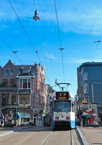 Staden spårvagn amsterdam — Stockfoto