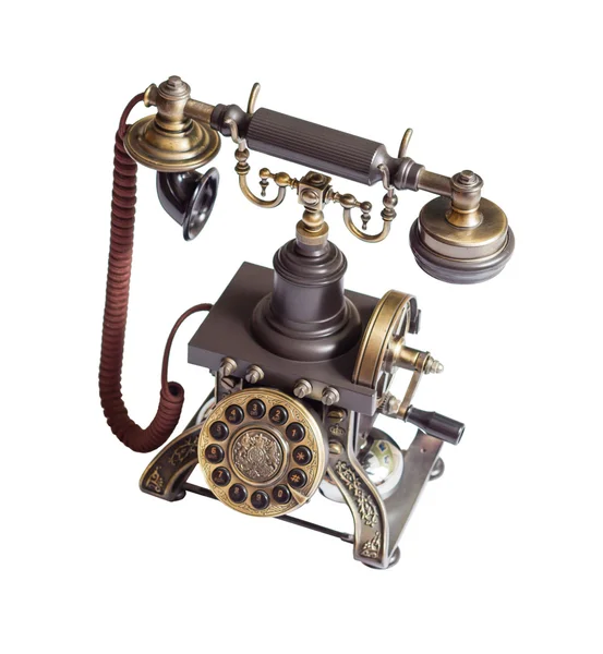 Retro vintage telefon isolerade — Stockfoto